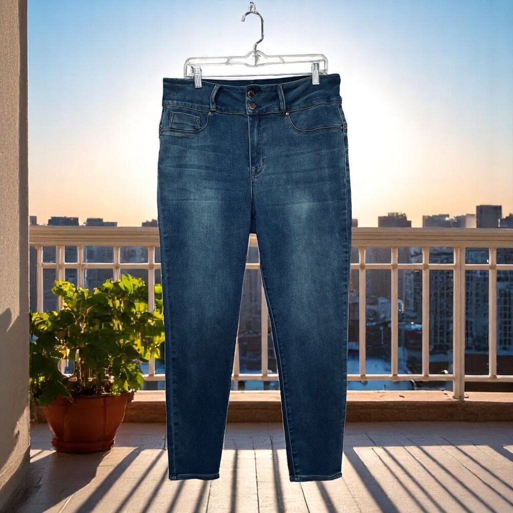 Seven7 High Rise Curvy Skinny Jeans Plus Size 18 Stretch‎ Denim Trending Fit